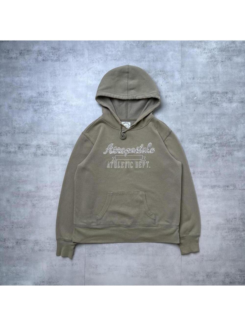 Y2K Aeropostale 00s Logo beige hoodie jacket